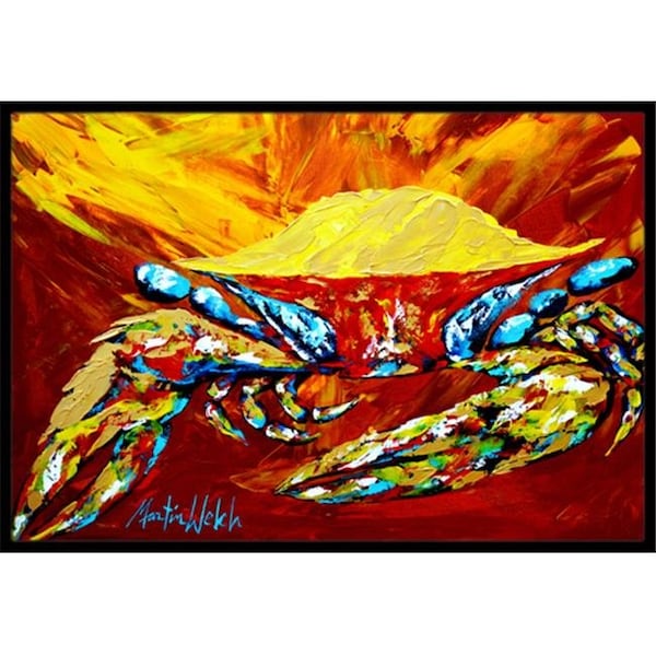 Carolines Treasures Carolines Treasures MW1113MAT 18 x 27 in. Crab Buster Brown Indoor & Outdoor Doormat MW1113MAT - main